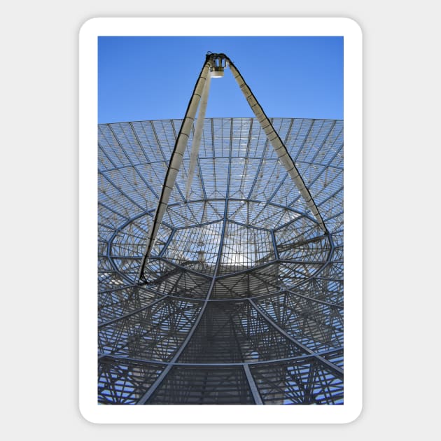 Giant radio telescope scanning the universe Sticker by Steves-Pics